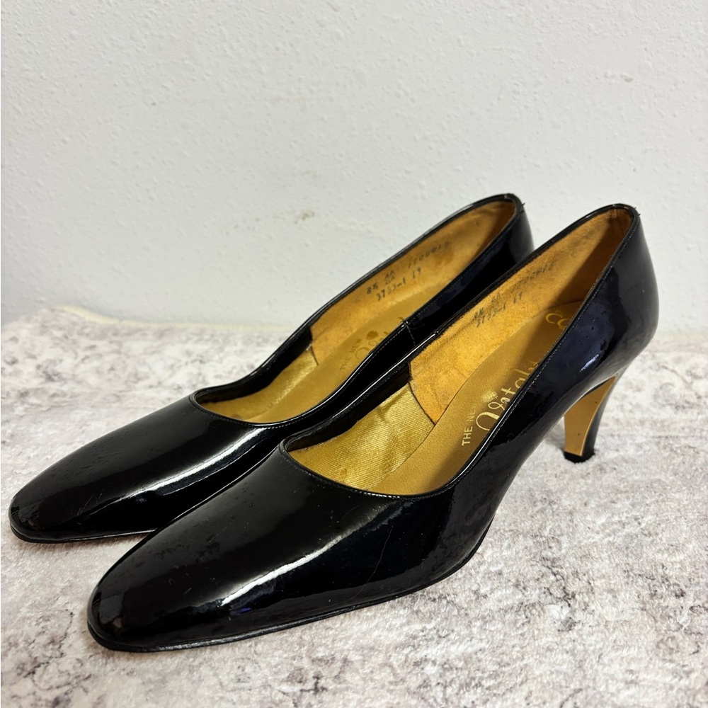 Elegant Black Patent Leather Heels